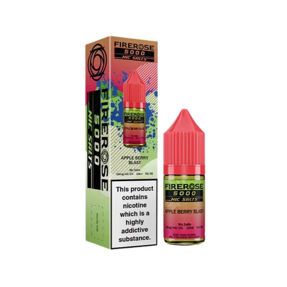 Firerose 5000 Nic Salts e liquids 10ml Apple Berry Blast 20mg