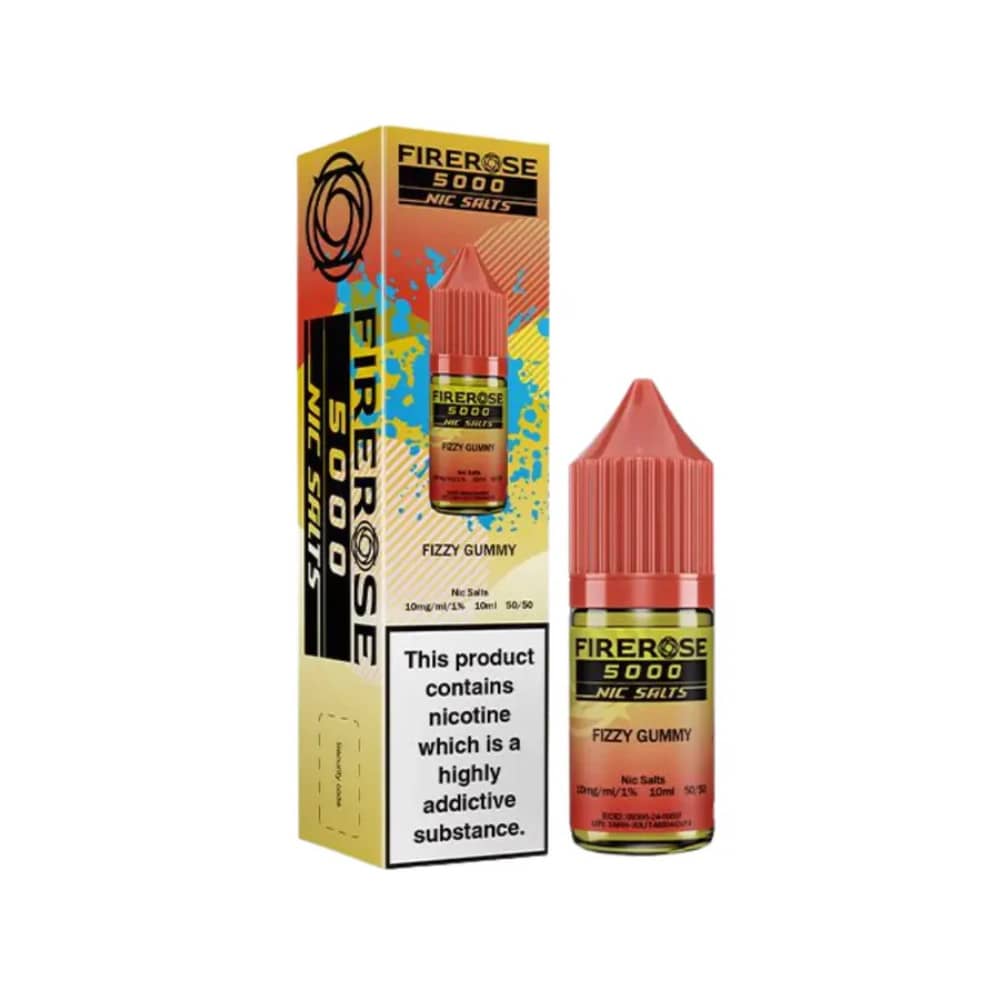Firerose 5000 Nic Salts e liquids 10ml Fizzy Gummy 10mg