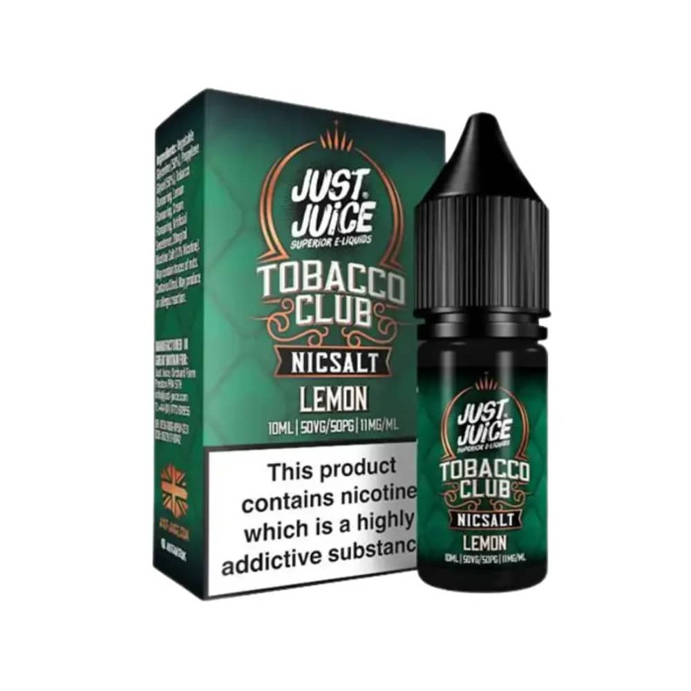 Just Juice Tobacco Club Nic Salts e liquids 10ml Lemon Tobacco 20mg