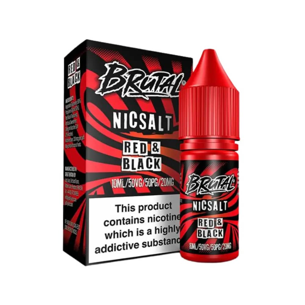 Just Juice Brutal Nic Salts e liquids 10ml Red & Black 10mg