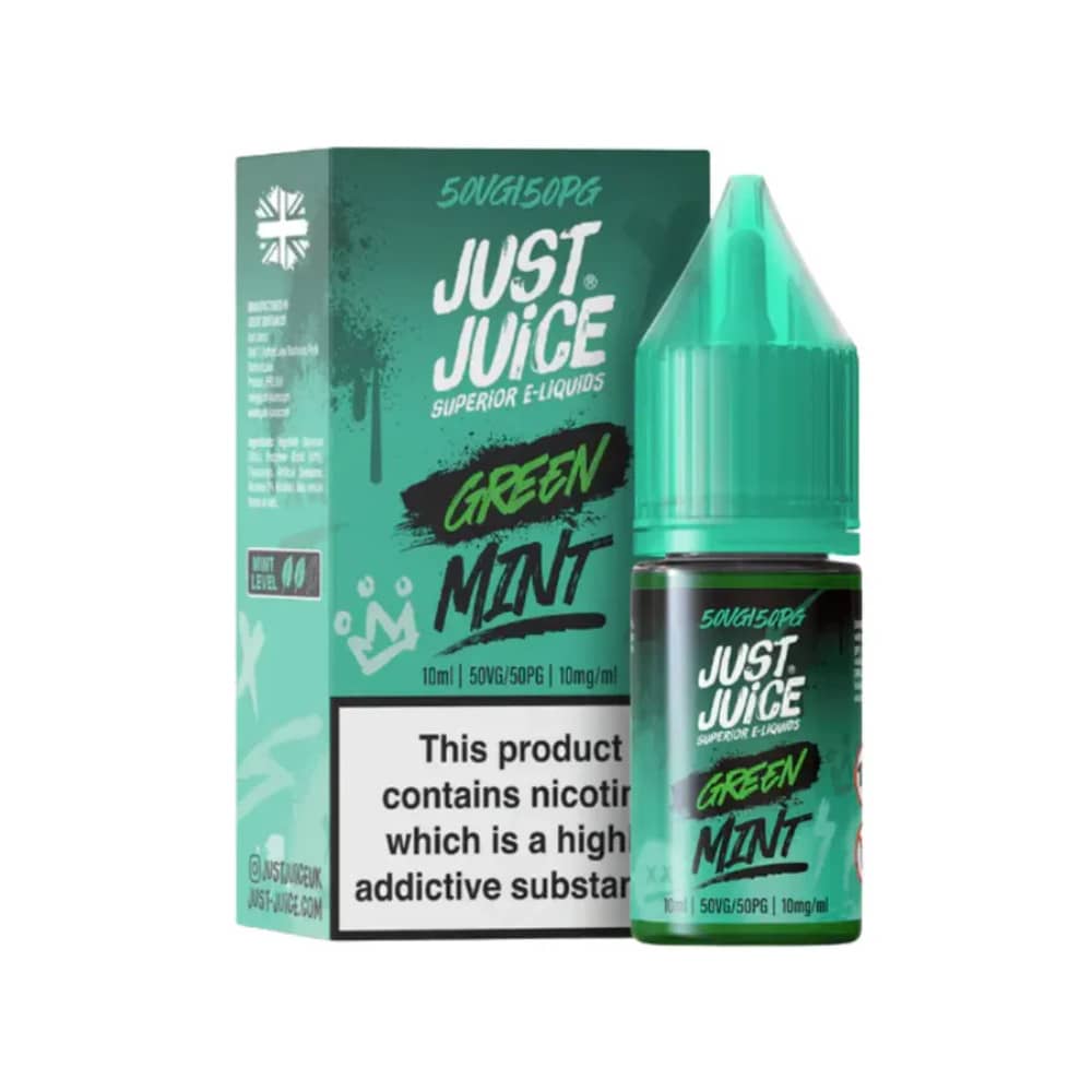 Just Juice Mint Nic Salts e liquids 10ml Green Mint 20mg