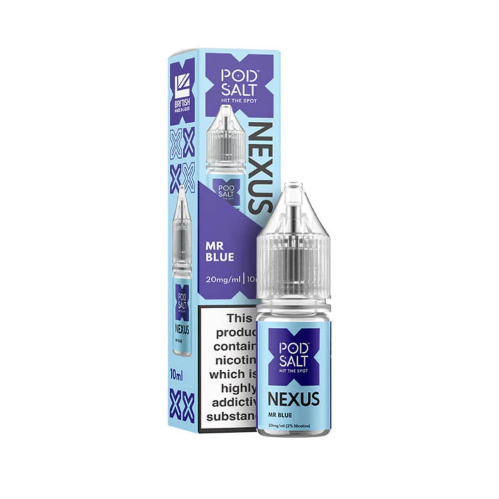 Pod Salt Nexus e liquids 10ml Mr Blue 10mg