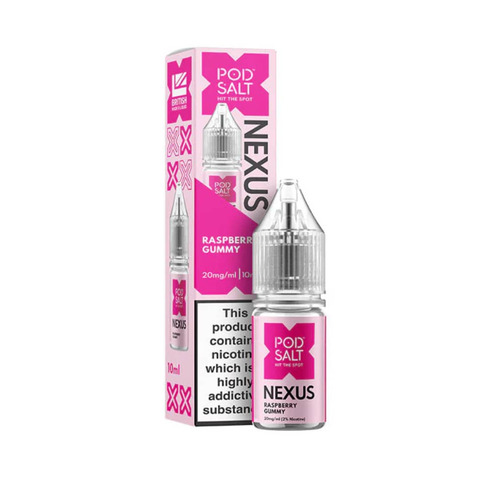 Pod Salt Nexus e liquids 10ml Raspberry Gummy Bear 20mg