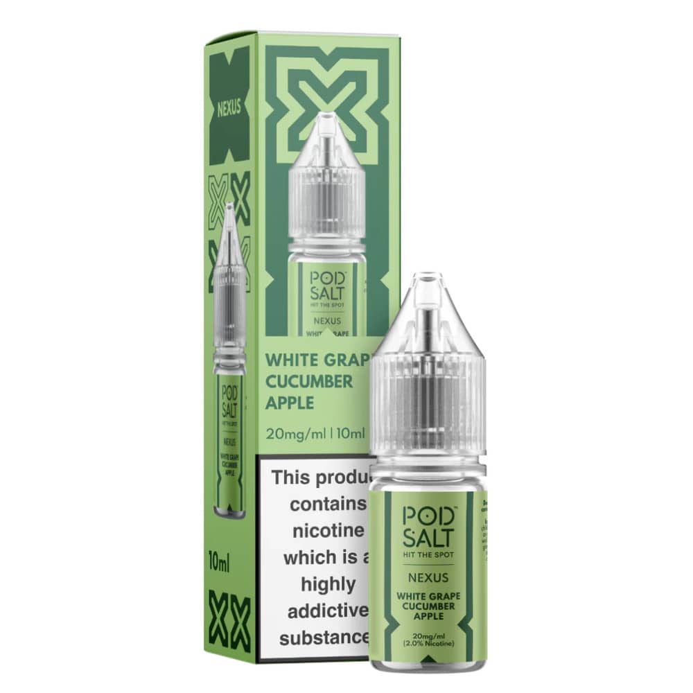 Pod Salt Nexus e liquids 10ml White Grape Cucumber 10mg