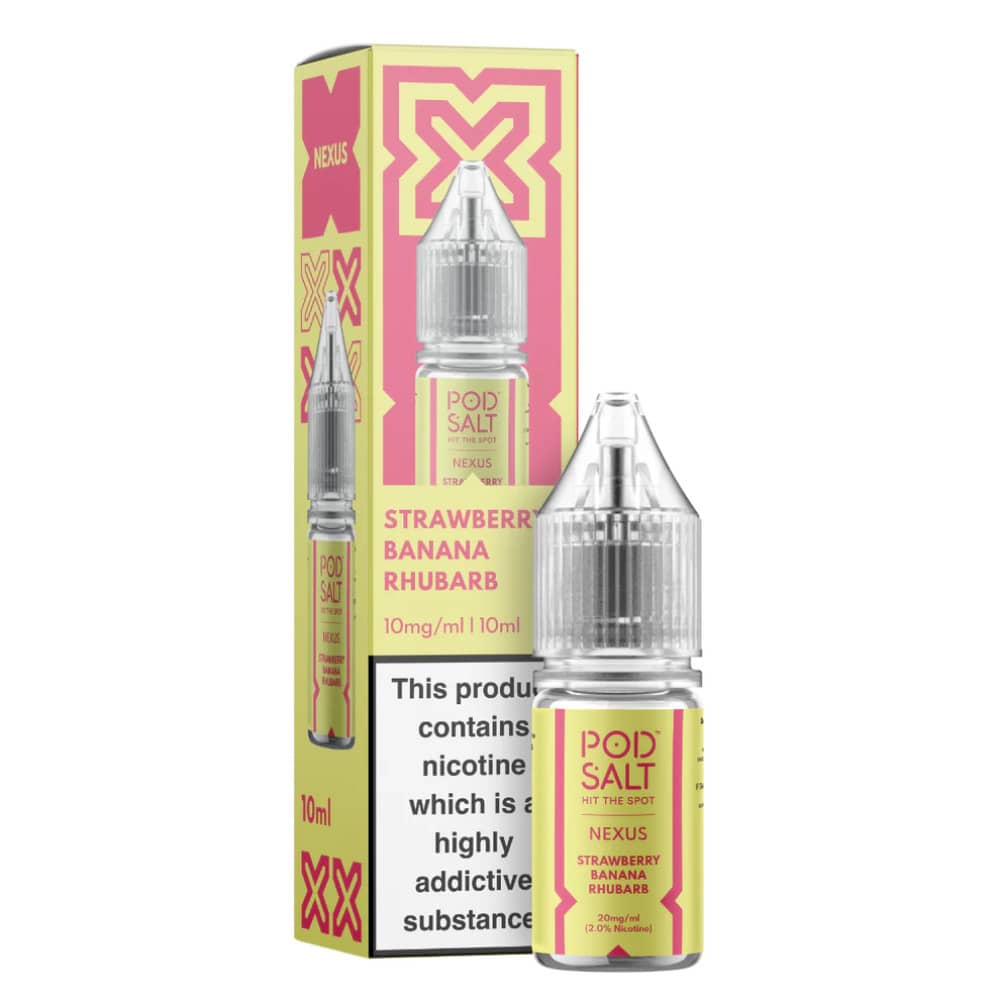 Pod Salt Nexus e liquids 10ml Strawberry Banana Rhubarb 20mg