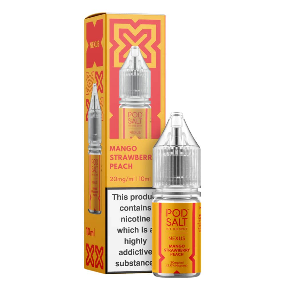 Pod Salt Nexus e liquids 10ml Mango Strawberry Peach 10mg