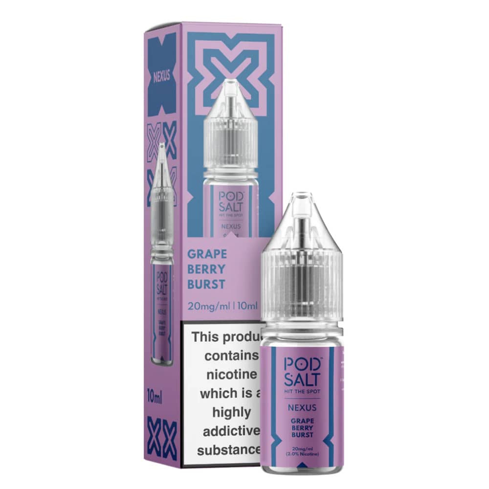 Pod Salt Nexus e liquids 10ml Grape Berry Burst 20mg