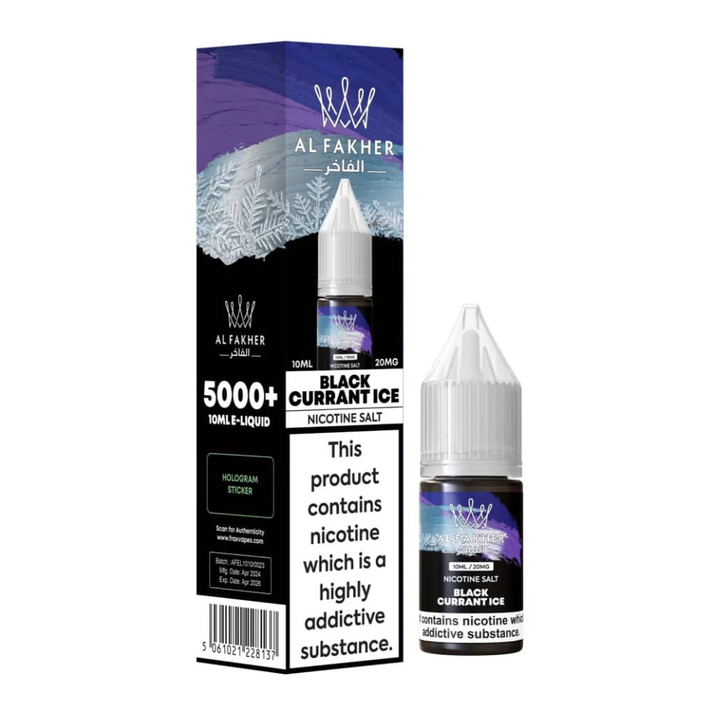 Al Fakher Nic Salts e liquids 10ml Blackcurrant Ice 10mg