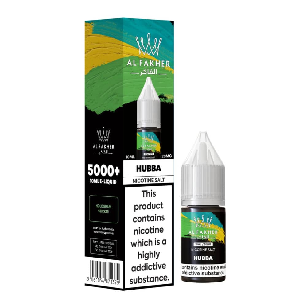 Al Fakher Nic Salts e liquids 10ml Hubba 10mg