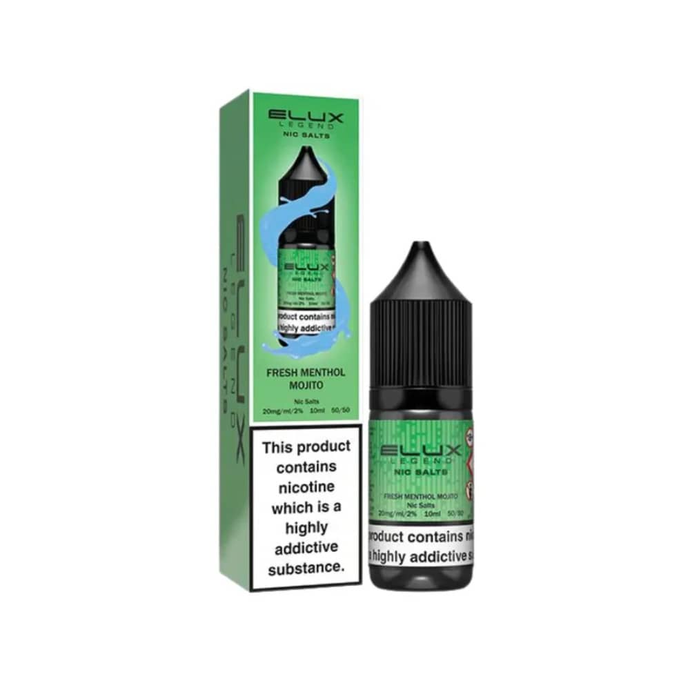 Elux Legend Nic Salts E-Liquids 10ml Fresh Menthol Mojito 10mg