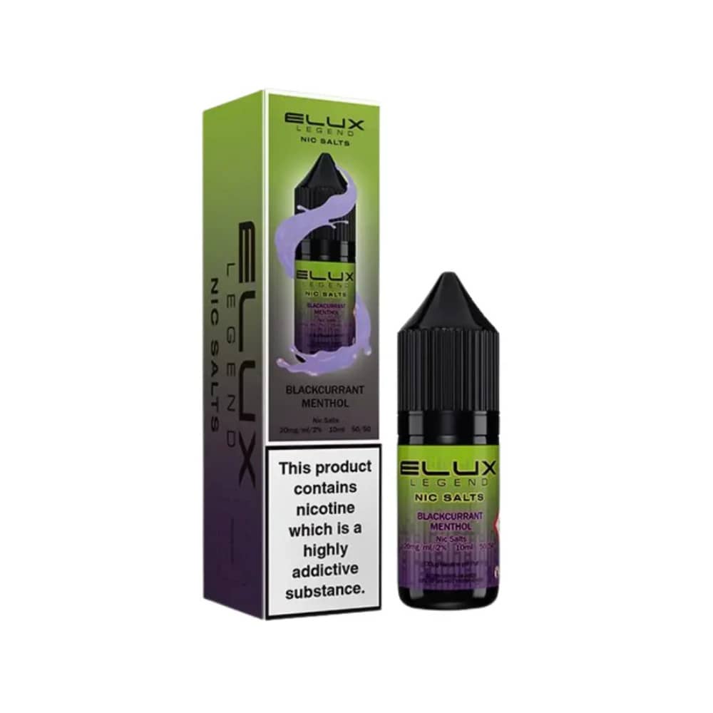 Elux Legend Nic Salts E-Liquids 10ml Blackcurrant Menthol 10mg