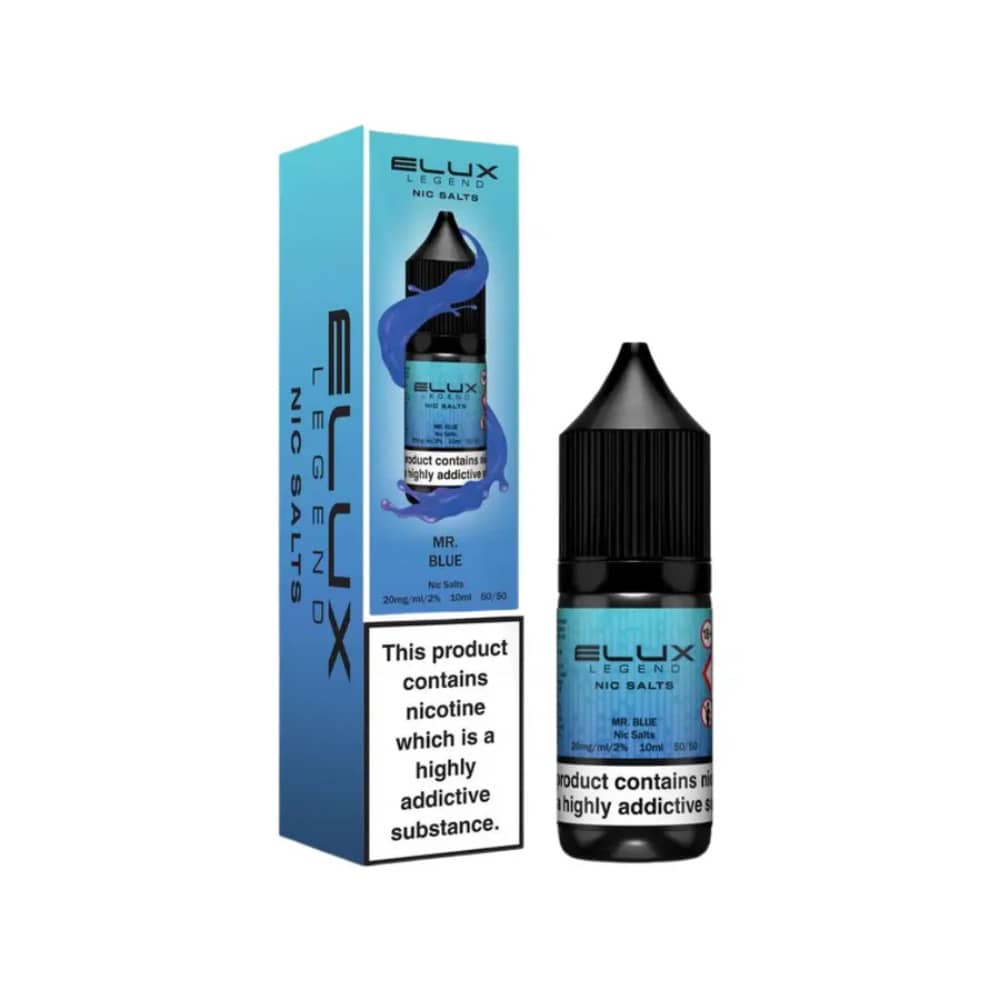 Elux Legend Nic Salts E-Liquids 10ml Mr Blue 20mg