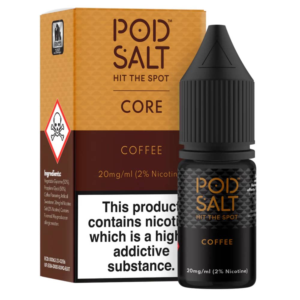 Pod Salt Core Nic Salts e liquids 10ml Coffee 20mg