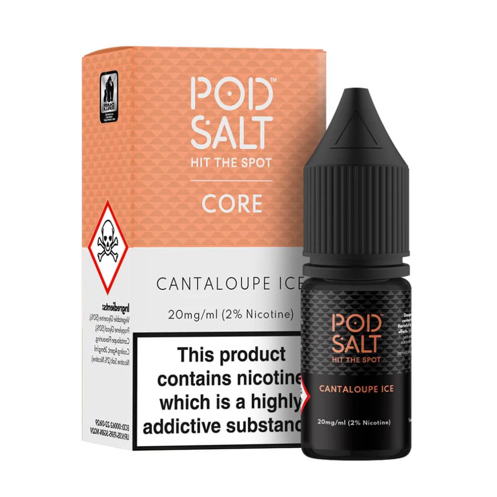 Pod Salt Core Nic Salts e liquids 10ml Cantaloupe Ice 20mg