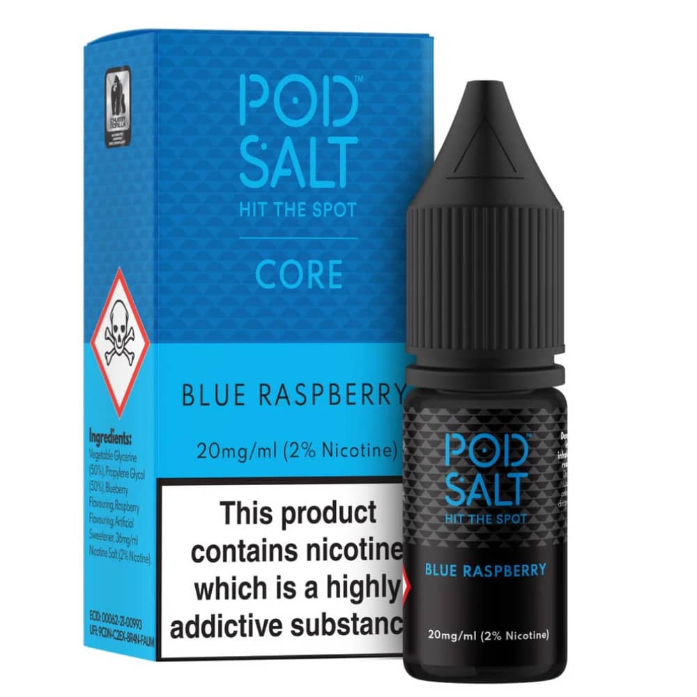 Pod Salt Core Nic Salts e liquids 10ml Blue Raspberry 20mg