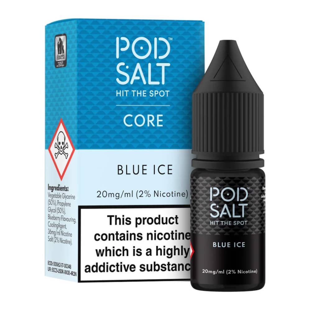 Pod Salt Core Nic Salts e liquids 10ml Blue Ice 20mg