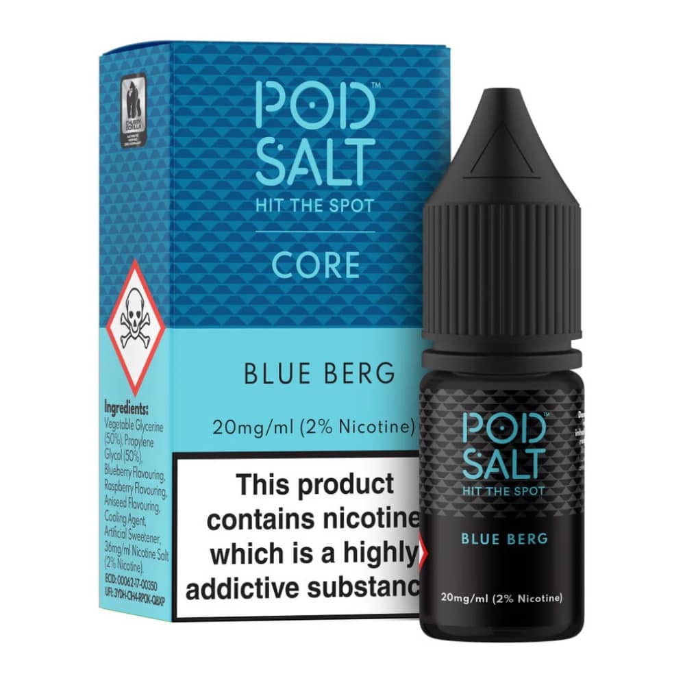 Pod Salt Core Nic Salts e liquids 10ml Blue Berg 20mg