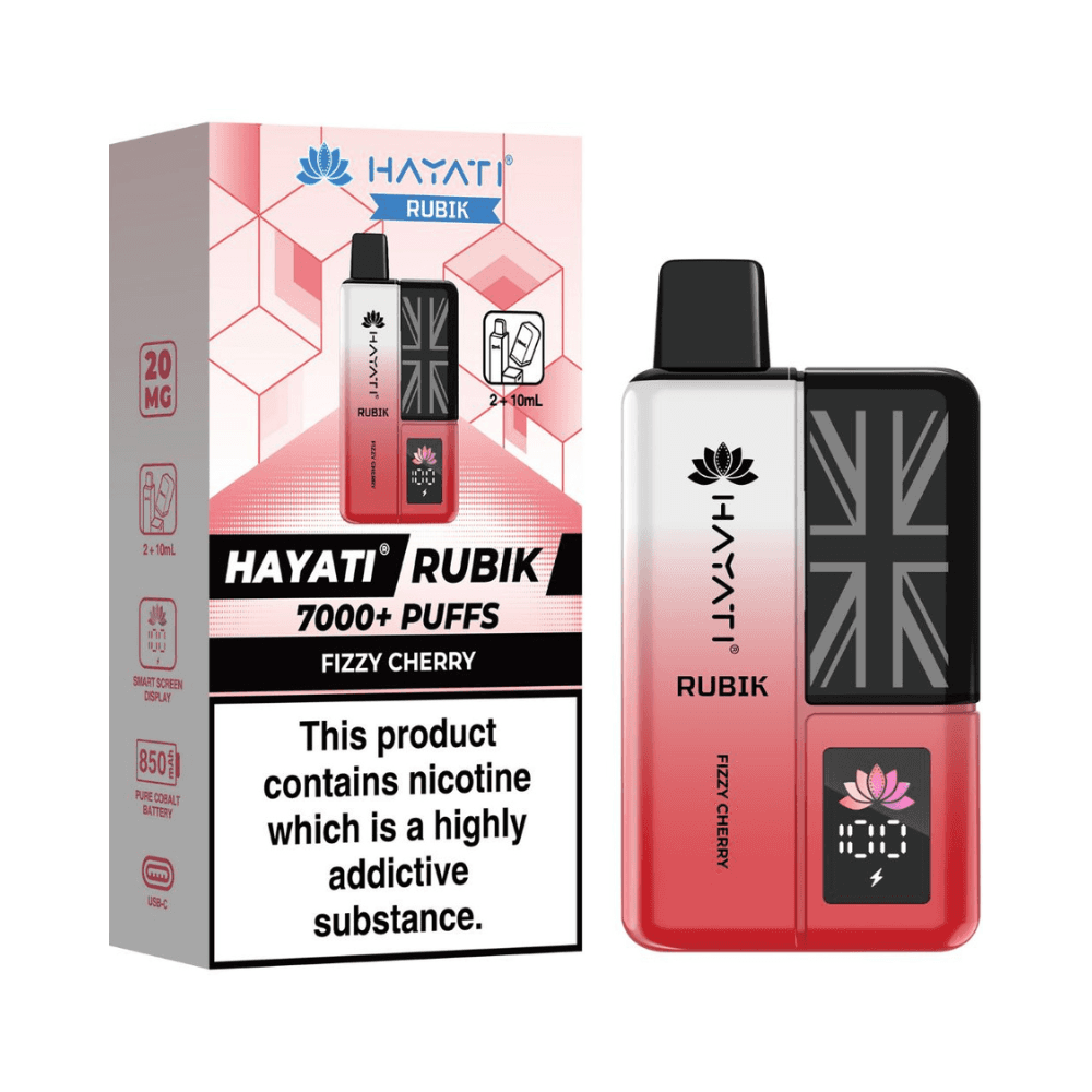 Hayati Rubik 7000 Prefilled Vape Kit Fizzy Cherry
