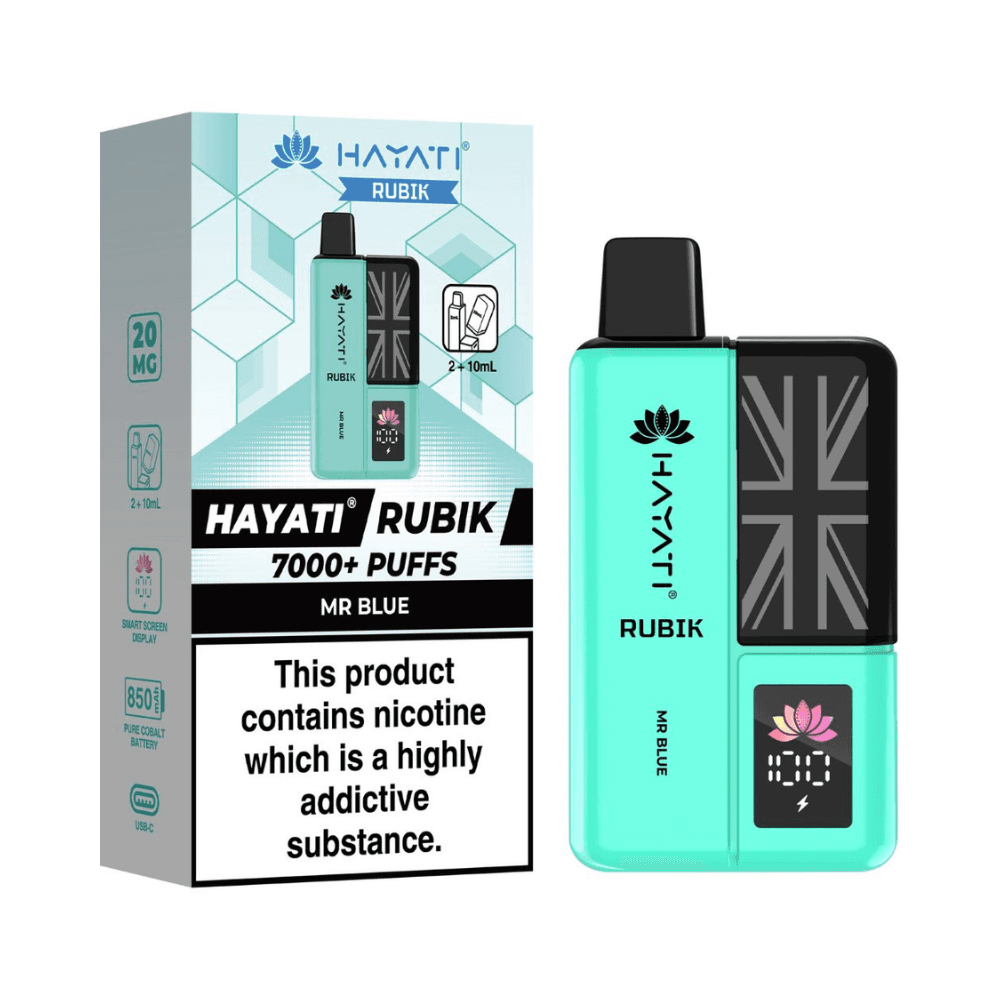 Hayati Rubik 7000 Prefilled Vape Kit Mr Blue