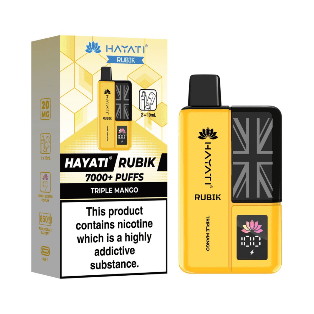 Hayati Rubik 7000 Prefilled Vape Kit Triple Mango