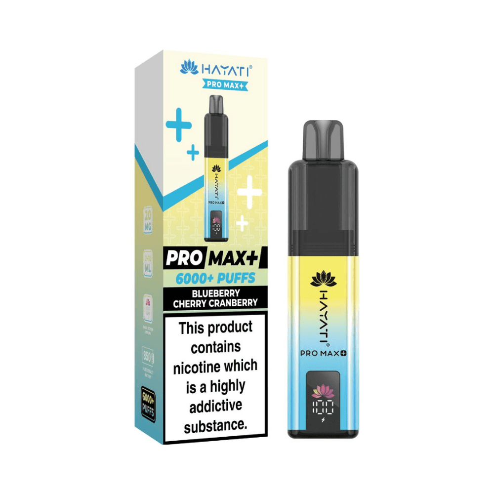 Hayati Pro Max Plus 6000 Prefilled Vape Kit Blueberry Cherry Cranberry