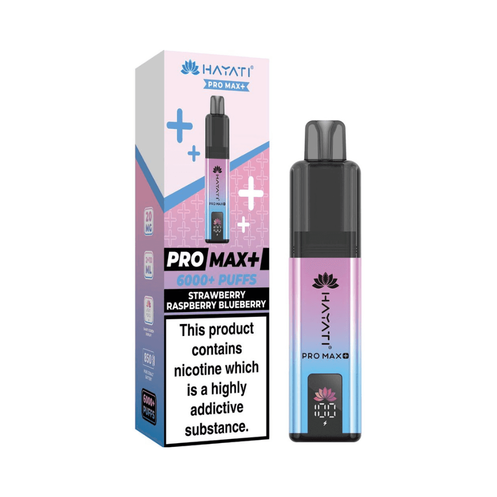 Hayati Pro Max Plus 6000 Prefilled Vape Kit Strawberry Raspberry Blueberry