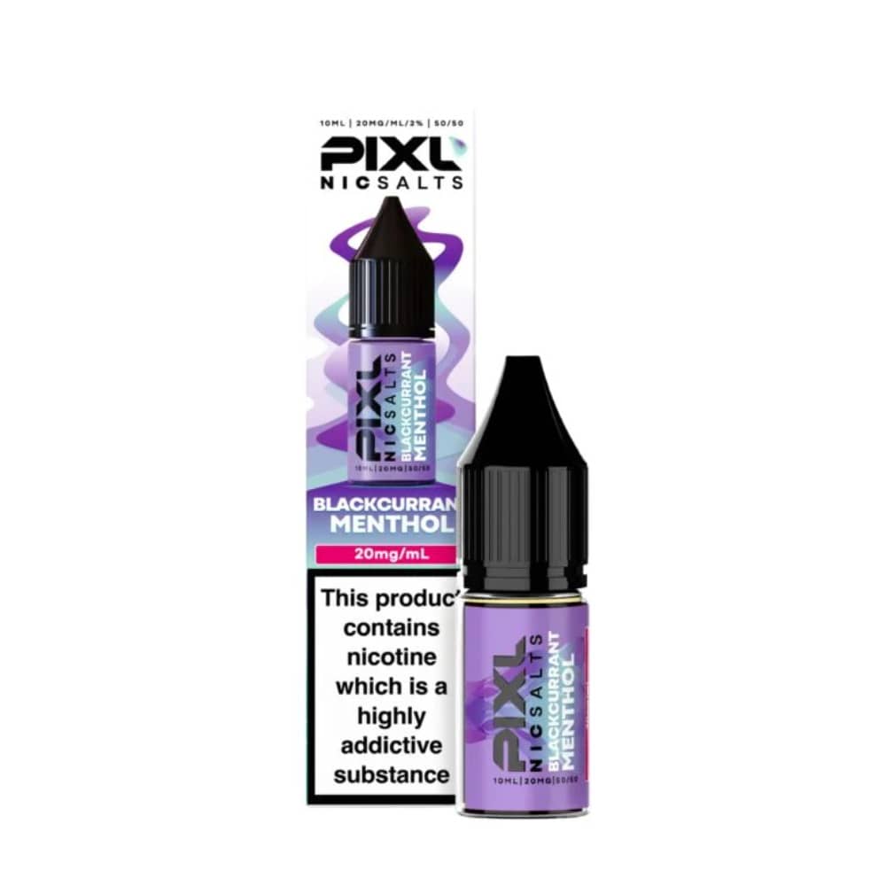 Pixl Nic Salts 10ml E liquids Blackcurrant Menthol 20mg