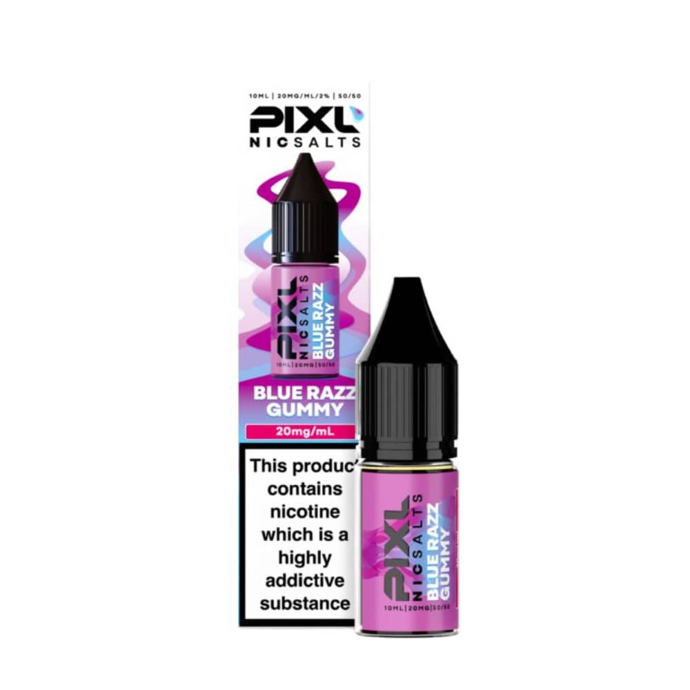 Pixl Nic Salts 10ml E liquids Blue Razz Gummy 20mg