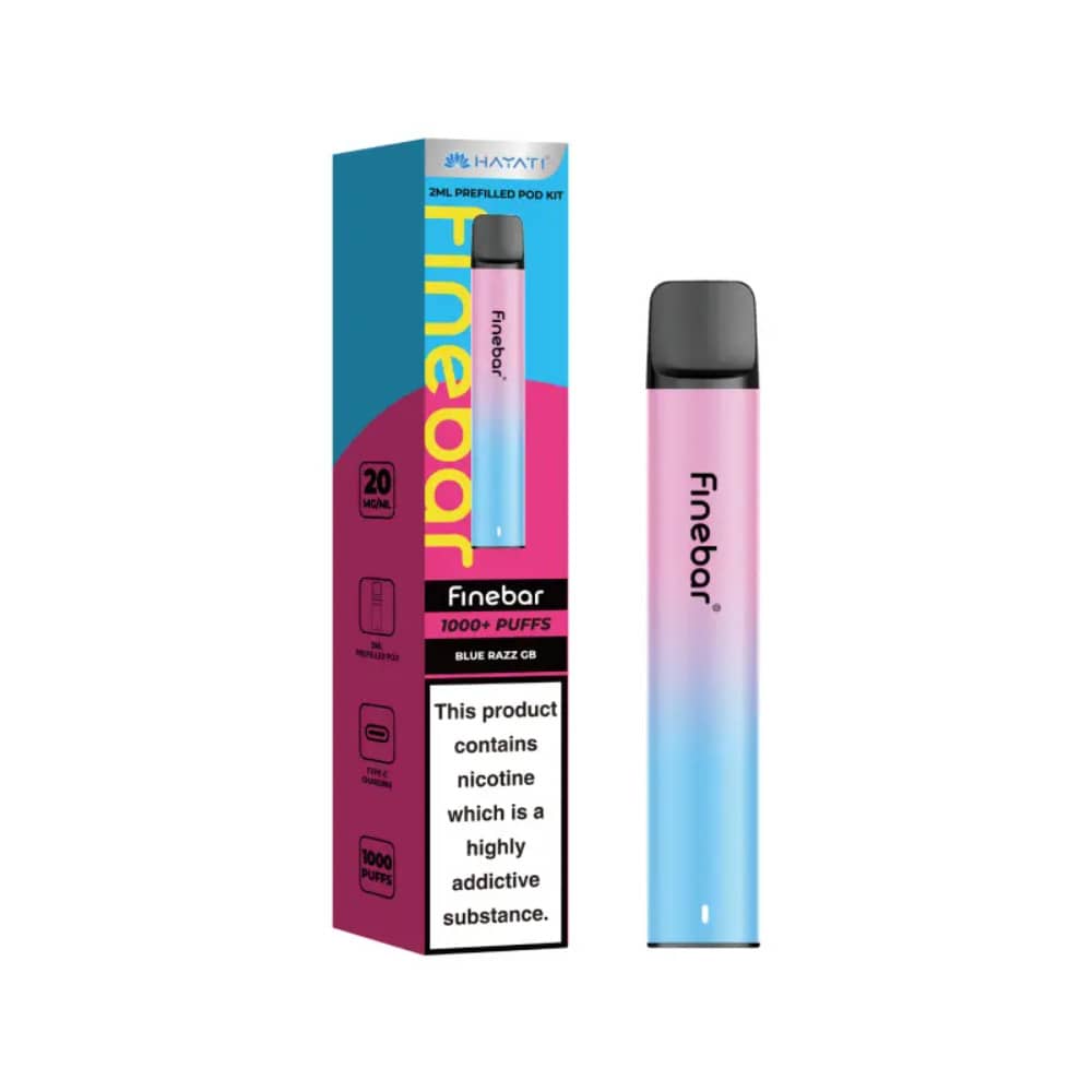 Hayati Finebar 1000 Prefilled Vape Kit Blue Razz GB