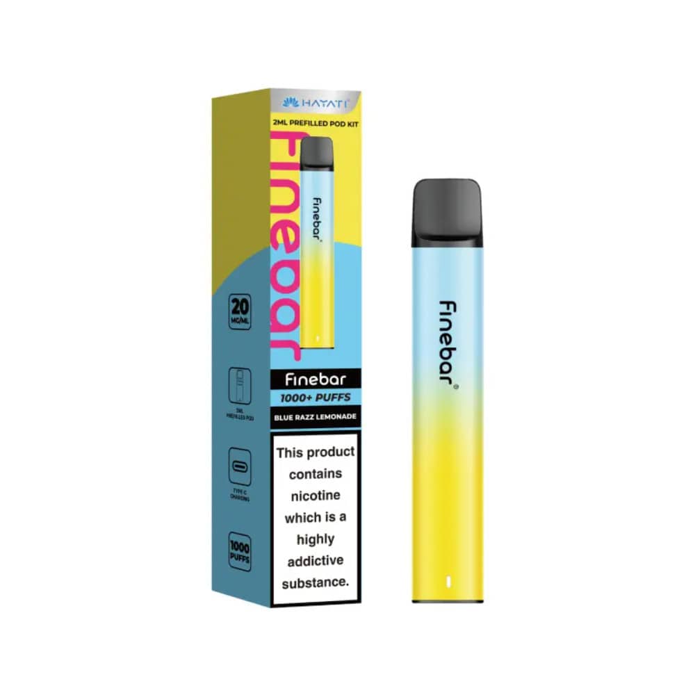 Hayati Finebar 1000 Prefilled Vape Kit Blue Razz Lemonade