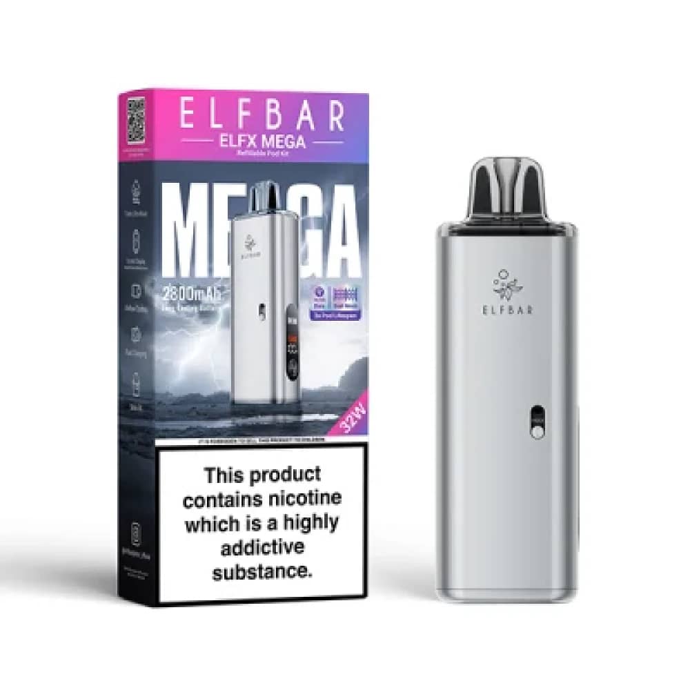 Elf Bar Elfx Mega Vape Kit Silver