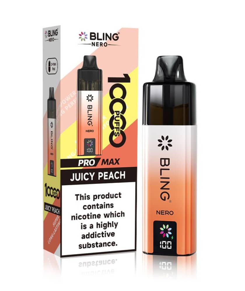 Crystal Bling Nero 10k Prefilled Pod Kit Juicy Peach