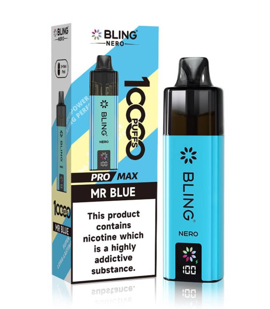 Crystal Bling Nero 10k Prefilled Pod Kit Mr Blue