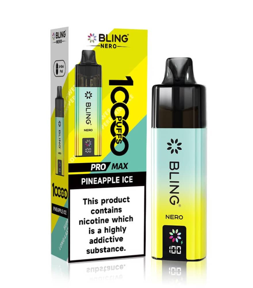 Crystal Bling Nero 10k Prefilled Pod Kit Pineapple Ice