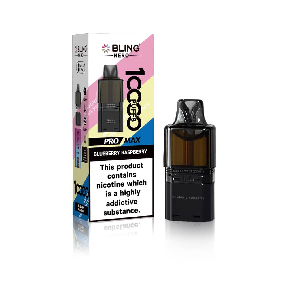 Crystal Bling Nero 10k Prefilled Pods Blueberry Raspberry