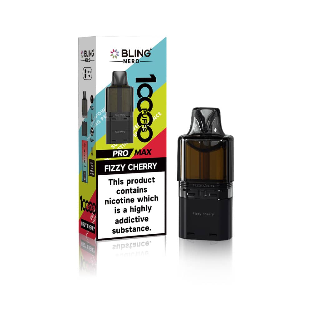 Crystal Bling Nero 10k Prefilled Pods Fizzy Cherry