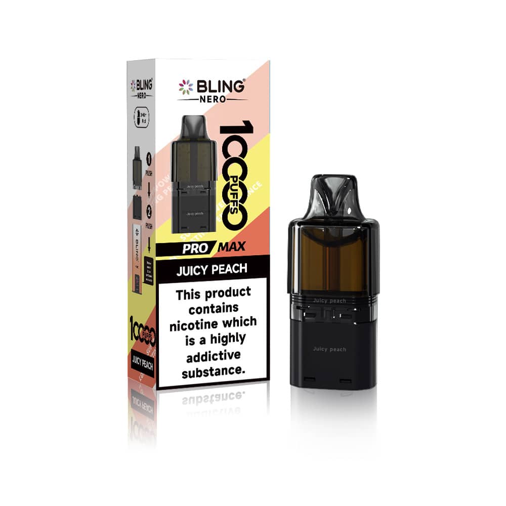 Crystal Bling Nero 10k Prefilled Pods Juicy Peach