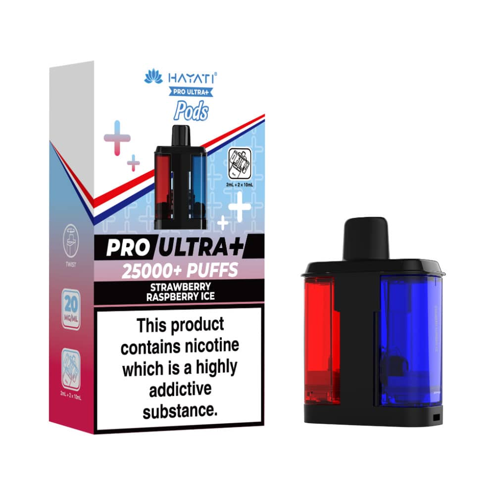 Hayati Pro Ultra Plus 25K Pods Strawberry Raspberry Ice