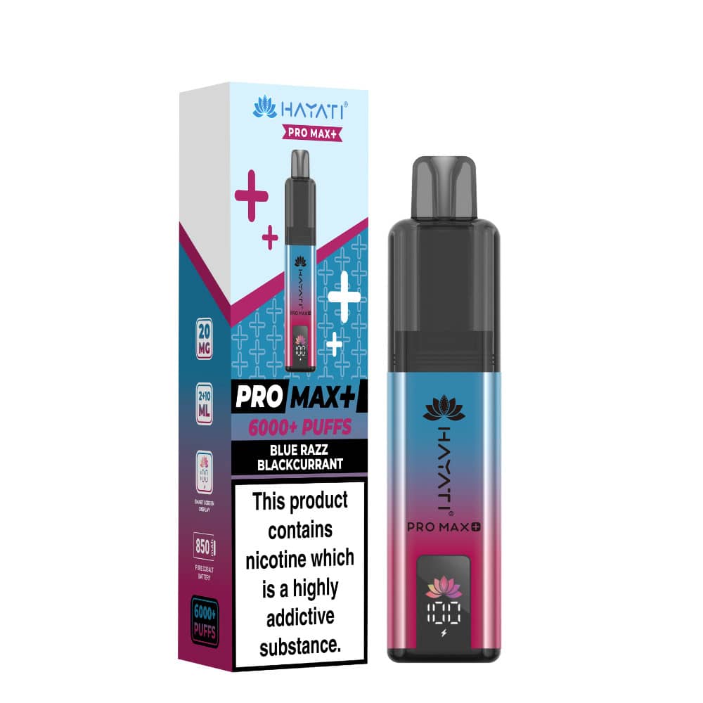 Hayati Pro Max Plus 6000 Prefilled Vape Kit Blue Razz Blackcurrant