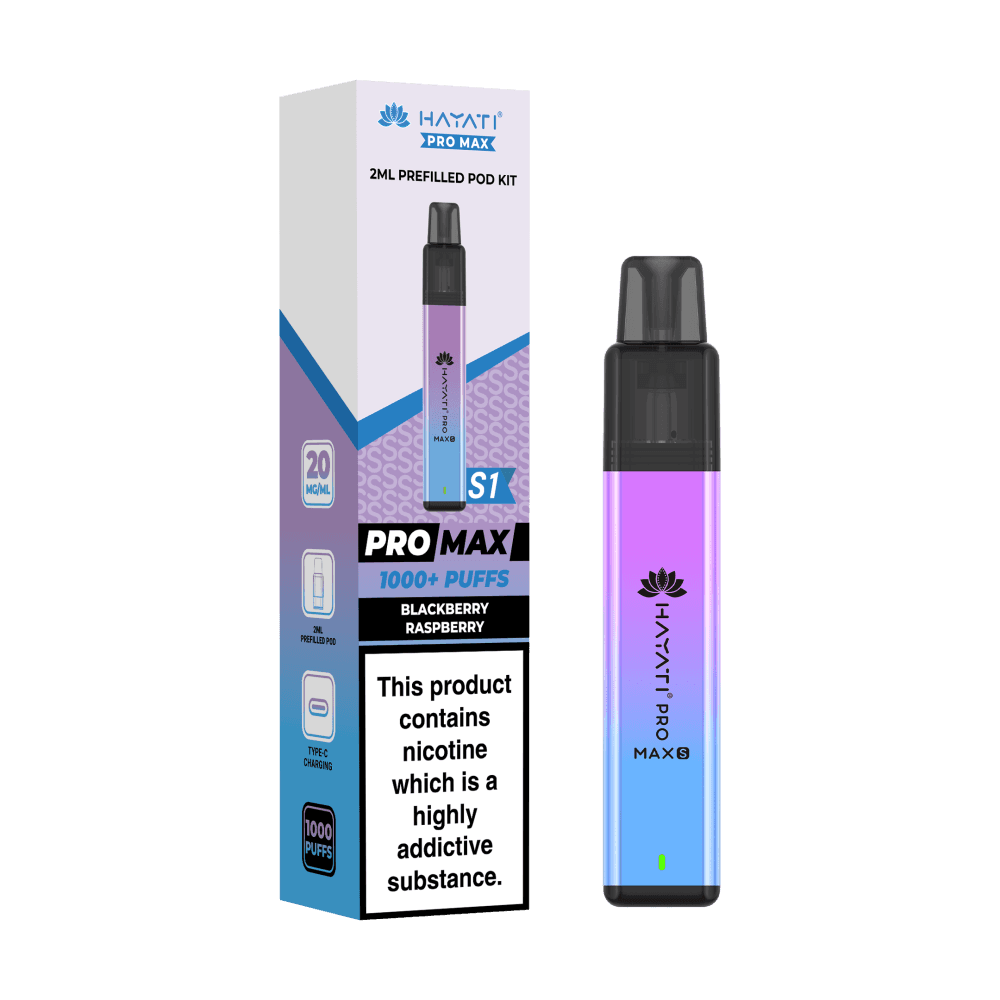Hayati Pro Max S1 Box of 5 | 1,000 Puffs Blackberry Raspberry