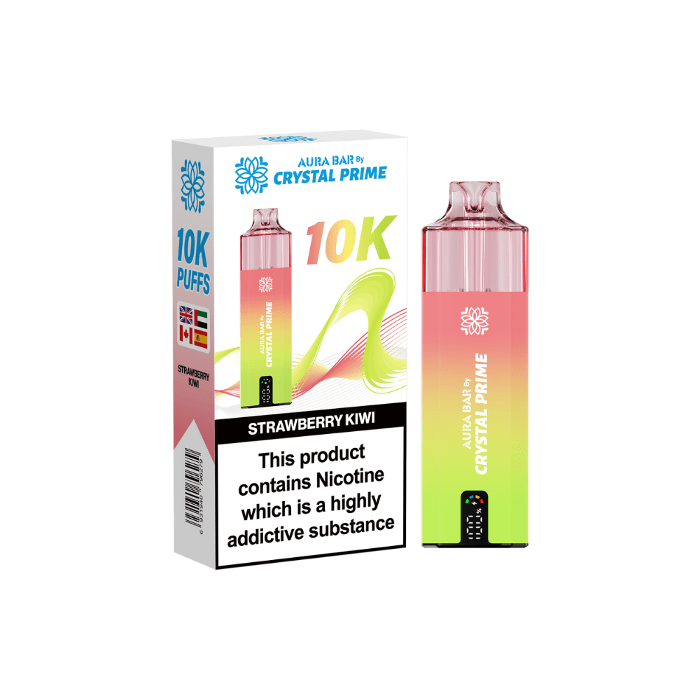 Crystal Prime Aura Bar 10K Prefilled Vape Kit Strawberry Kiwi