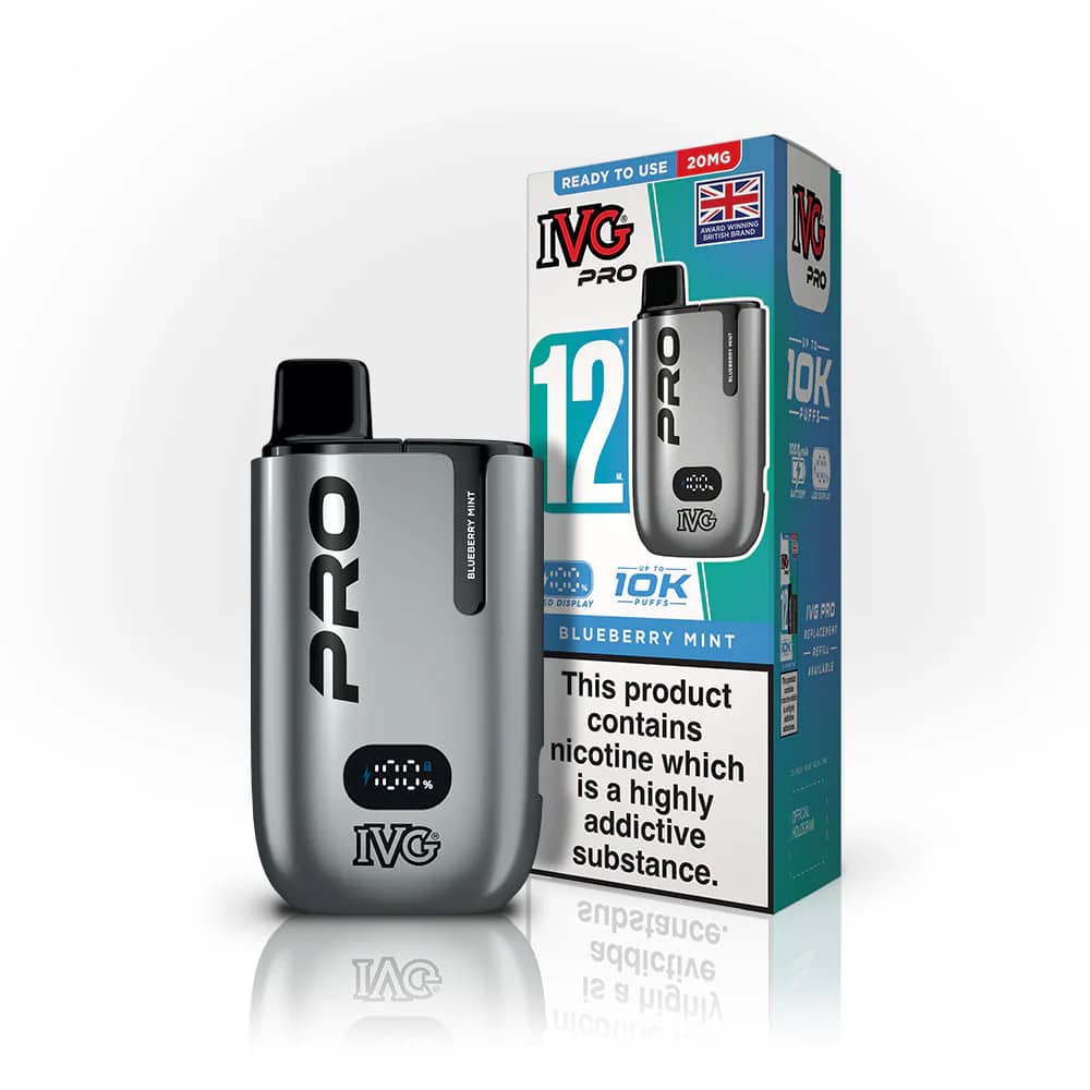 IVG Pro 10k Prefilled Pod Vape Kit Blueberry Mint