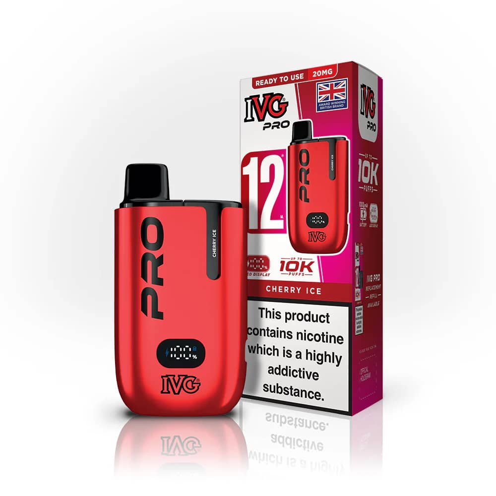 IVG Pro 10k Prefilled Pod Vape Kit Cherry Ice