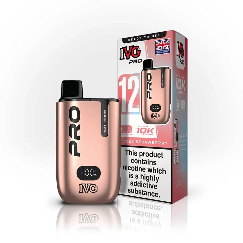 IVG Pro 10k Prefilled Pod Vape Kit Fizzy Strawberry