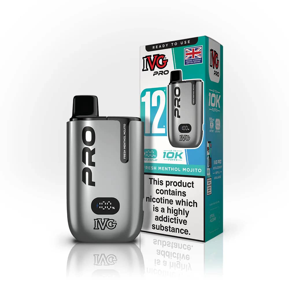 IVG Pro 10k Prefilled Pod Vape Kit Fresh Menthol Mojito