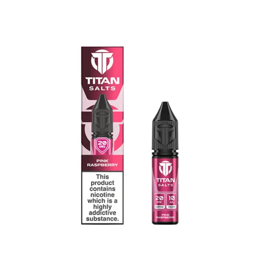 Titan Nic Salts e liquids 10ml Pink Raspberry 20mg