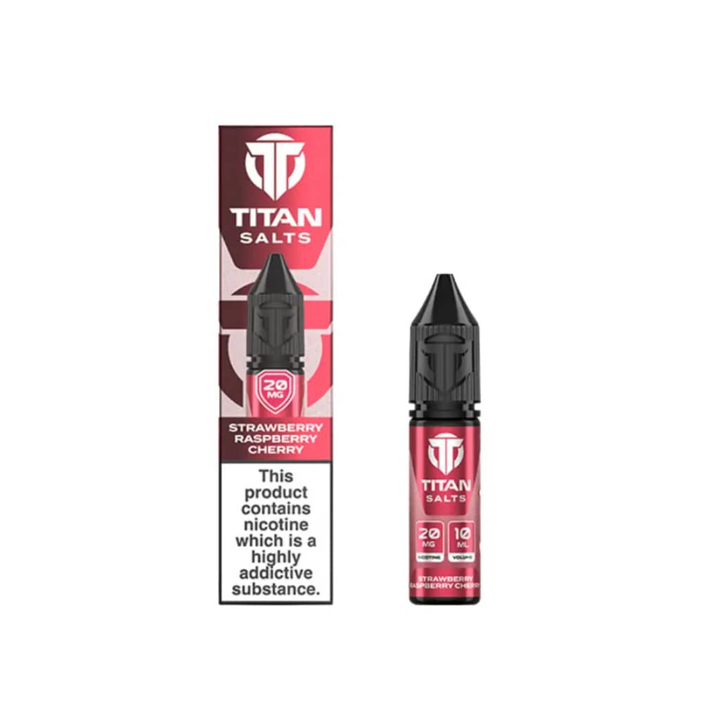 Titan Nic Salts e liquids 10ml Strawberry Raspberry Cherry 20mg