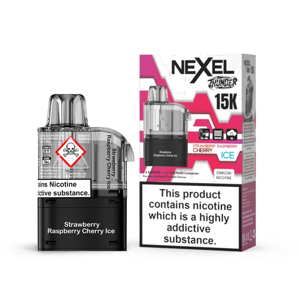 Nexel Thunder 15k Pods Strawberry Raspberry Cherry Ice