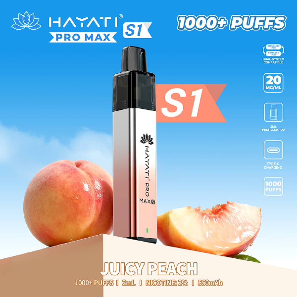 Hayati Pro Max S1 Prefilled Vape Kit Juicy Peach
